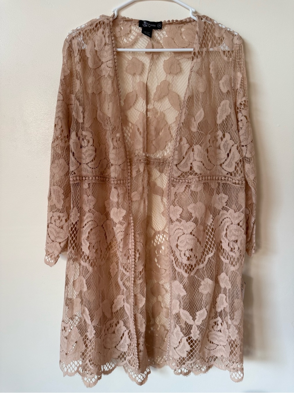 Miss Chievous Lace Kimono Nude Blush